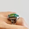 Nico Taeymans zilveren ring met turquoise one of a kind