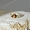 Nico TAeymans crete ring met toermalijn, zilver en gouden zetting