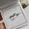 Nico Taeymans wit gouden ring met aquamarijn en diamant