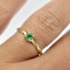 Nico Taeymans verlovingsring met smaragd en geel gouden ring