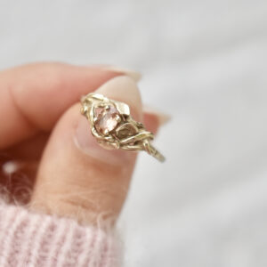 18kt wit gouden ring met topaas