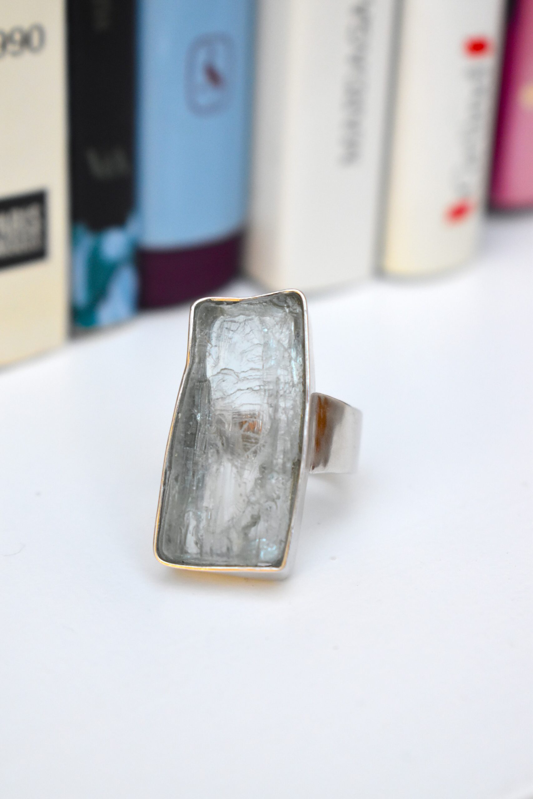 zilveren ring met aquamarijn zilveren ring met aquamarijn
